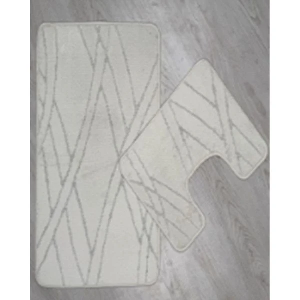 Коврик в ванную 60*100см полипропилен MAXIMUS 10607  PEARL WHITE жемчужно-белый 2581