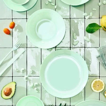 Тарелка мелкая 29см стеклокерамика ДИВАЛИ ПАРАДАЙС ГРИН обеденная V5842 (12)