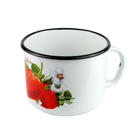 Кружка 1л эмаль СОЧНАЯ КЛУБНИКА С-0107/4 (8)