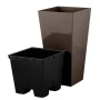 Горшок для цветов 19,4л 250*250*470мм пластик London Cube французский платан c дренаж.вставкой
