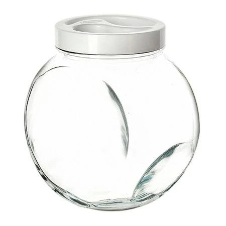 Банка для сыпучих продуктов 1,7л стекло БЕЛЛА белая (6)