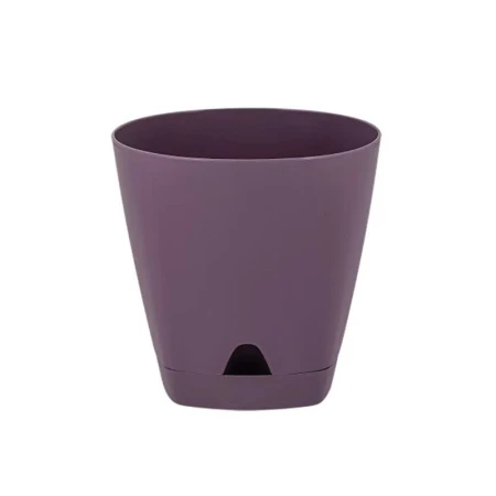 Горшок для цветов 2,5л 17см пластик Amsterdam с прикорневым поливом морозная слива (12)