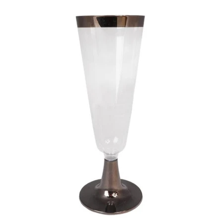 Фужер для шампанского 6шт 150мл пластик Сomplement прозрачный с серебряной полосой (6) Фужер для шампанского 6шт 150мл пластик Сomplement прозрачный с серебряной полосой (6)