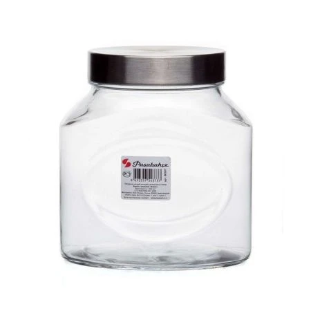 Банка с мет.крышкой 1,5л стекло ЭЛИПС (6)