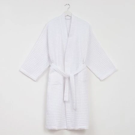 Халат женский удлиненный вафельный Boho р-р 42-44 белый 100%хлопок, 290г/м2 6243503