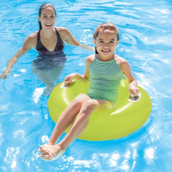 Круг для плавания ПВХ Глянцевый с ручками 76см, до 40кг, от 8 лет, 3 цвета (24)