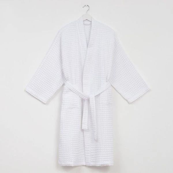 Халат женский удлиненный вафельный Boho р-р 42-44 белый 100%хлопок, 290г/м2 6243503