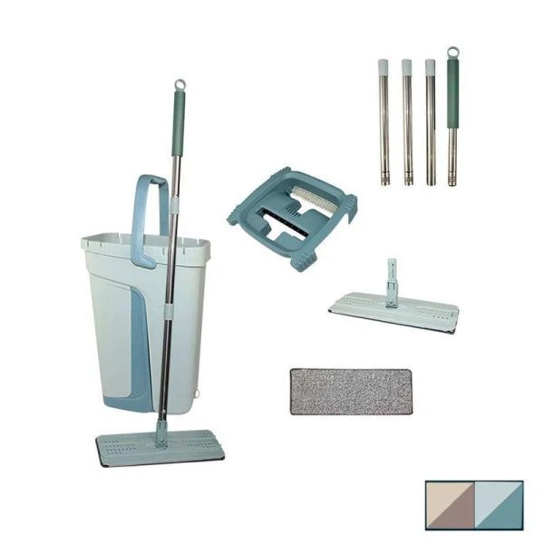 Комплект для влажной уборки (ведро МОП с отжимом, швабра с пл.насадкой 32х120см) JC-17943 (20)