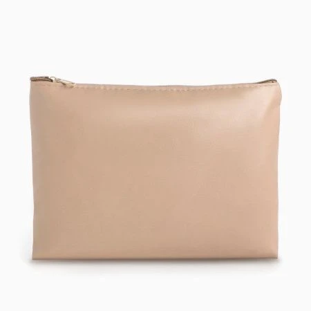 Косметичка 20*0,5*15см иск.кожа отдел. на молнии, бежевый (600)