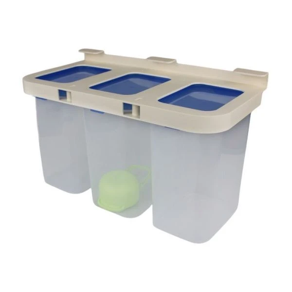 Набор емкостей для сыпучих продуктов 3шт 2л 350*180*215мм пластик Skyline с держателем SL300 (4)