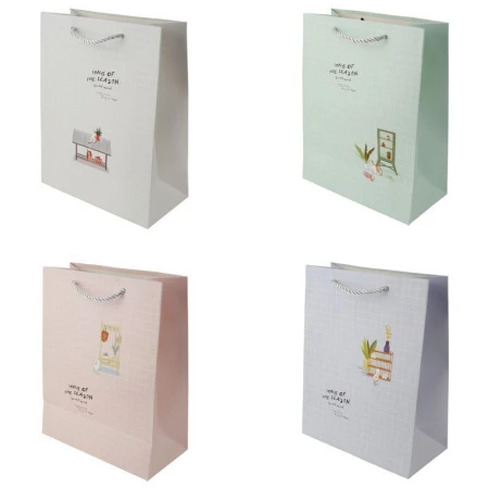 Пакет бумажный 26х32х12см 4 вида HE-129L-01 (360)