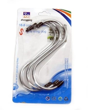 Набор крючков для рейлинга хром 3шт. JC-344 JX-713-2(3pcs) (240)