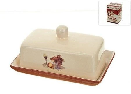 Масленка керамика БОЖОЛЕ 18*12*9см подар.уп. (12)