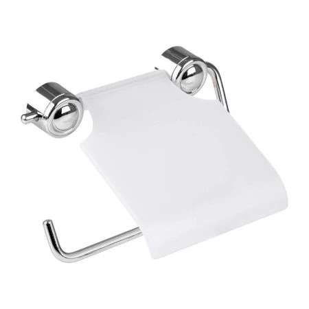 Держатель для туалетной бумаги 14,5*12*3см металл/пластик с креплениями B0926 (48)