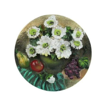 Магнит Натюрморт цветы и фрукты -7,5 см