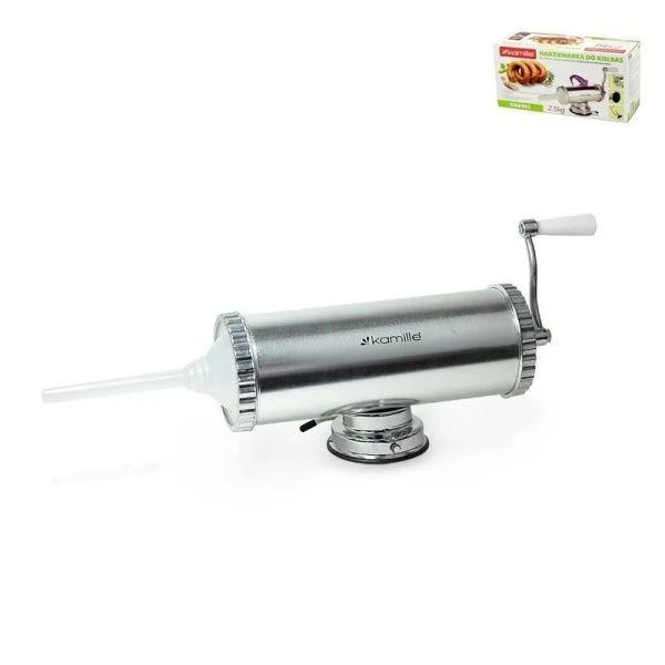 Шприц для формования колбас нерж.сталь 2,5кг с силикон.насадками 1,2/1,5/2см, арт.6501 (12)