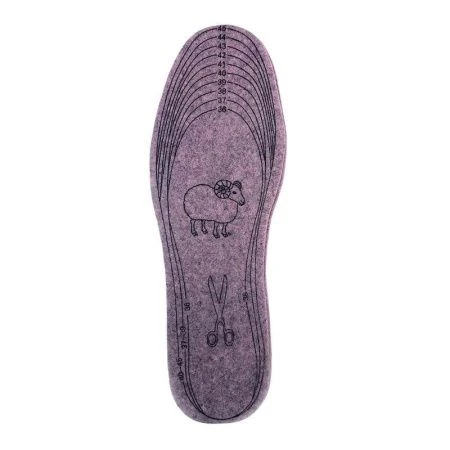 Стельки для обуви зимние войлок р.36-45 серые 6,8мм ST-2795 (600)