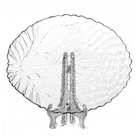 Тарелка мелкая 25*32см стекло СУЛТАНА (6)
