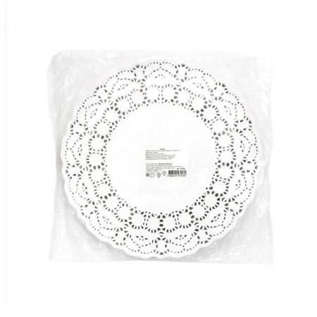 Салфетки сервировочные набор 250шт 28см бумага ажурная (8)