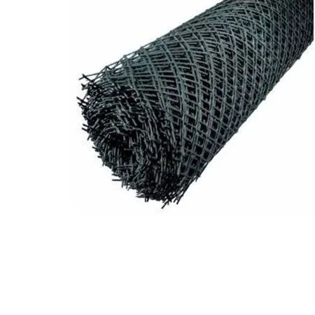 Решетка заборная пластик 23*23 20м (2,0*20) черная ромб (1)