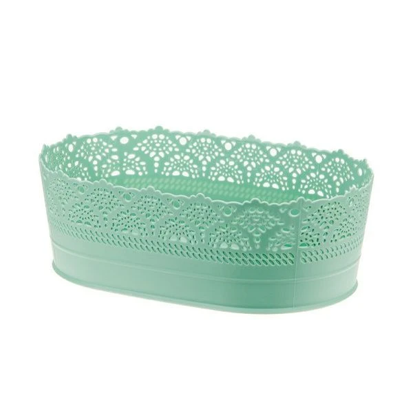 Сухарница 22см пластик АЖУР Фисташковый (12)