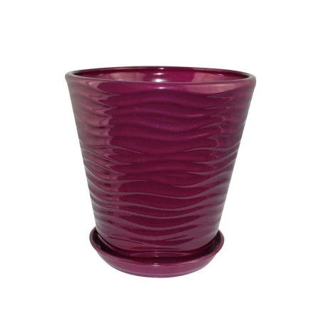 Горшок цветочный 9л керамика НОВАЯ ВОЛНА №2 глянец фиолет