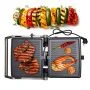 Гриль электрический контактный металл 2000Вт АП пластины 35*35,5*13см (6)