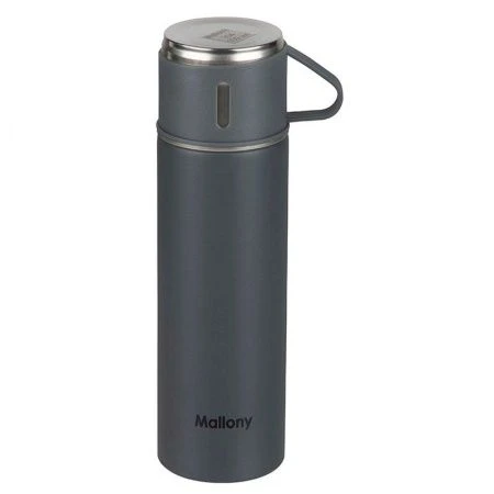 Термос с термокружками 3шт. 500мл нерж.сталь FESTA серые (12)