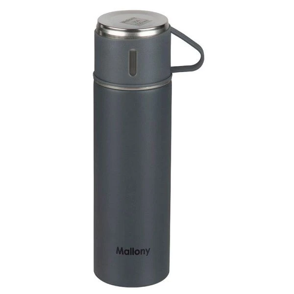 Термос с термокружками 3шт. 500мл нерж.сталь FESTA серые (12)