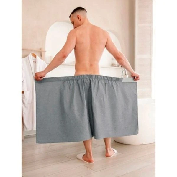 Килт мужской вафельный 65*146см Серый