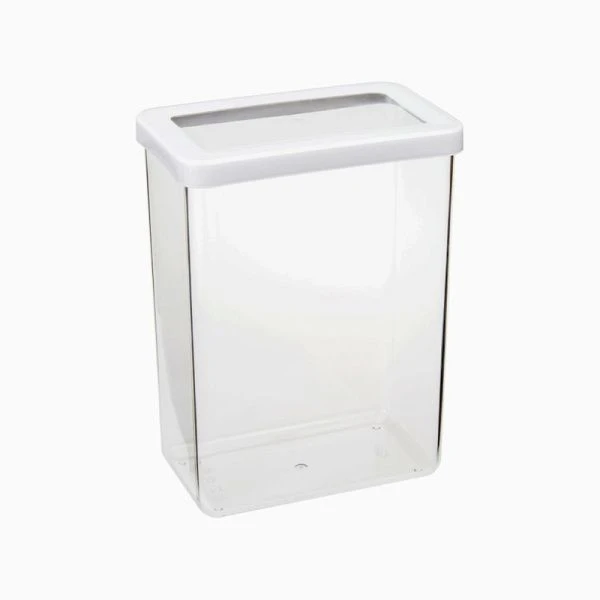 Емкость для сыпучих продуктов 2,5л 16*10*21см пластик СТЕП белый (12)