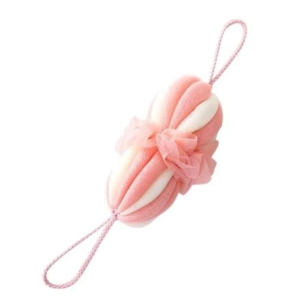 Мочалка для душа и тела 43см розовая 4214010