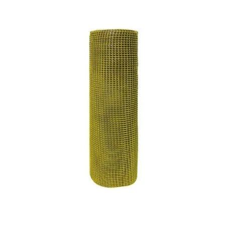 Решетка садовая пластик 15*15 20м (0,45*20) желтая квадрат ЭКО (1)