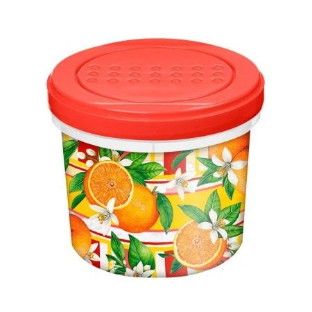 Банка для сыпучих продуктов 700мл пластик Asti СИЛИЦИЯ красный (12) 223134906/04