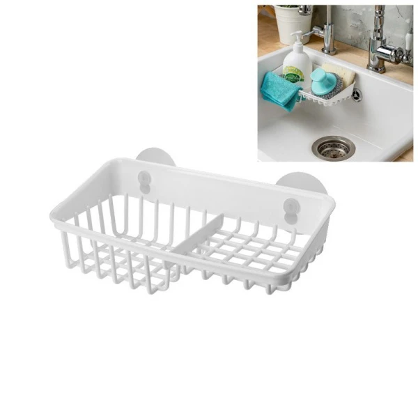 Держатель подвесной на присосках 23,6*12,5*7,9см пластик HELPER белый (14)