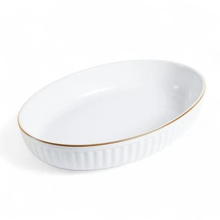Блюдо 36,5*23,5*7см керамика глубокое овальное LR90084-419S (8)