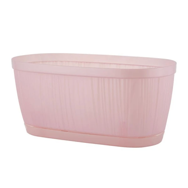 Горшок для цветов 2,7л 275*145мм пластик Barcelona Orchid овальный розовый перламутровый (18)