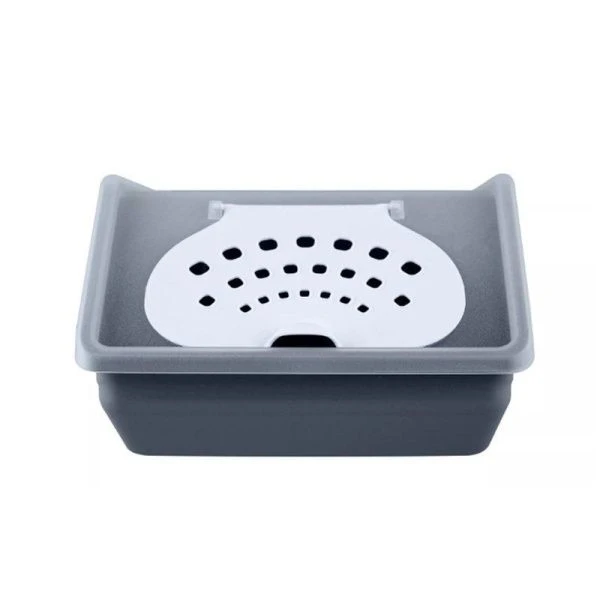 Контейнер для овощей 7,6л 323*220*148мм пластик серый (18)