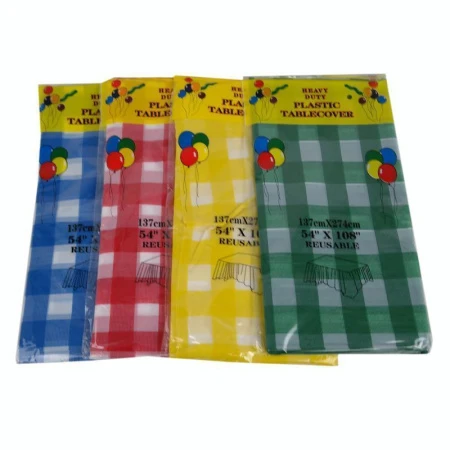 Скатерть 137х274см одноразовая КЛЕТКА, 0,03мк JC-5151 (144)