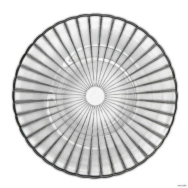 Тарелка мелкая 25см стекло МАГИЯ ГРАФИТ обеденная (24)