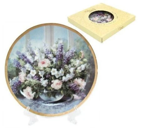 яяяТарелка декоративная 18см ЛЕТНИЙ БУКЕТ (36)