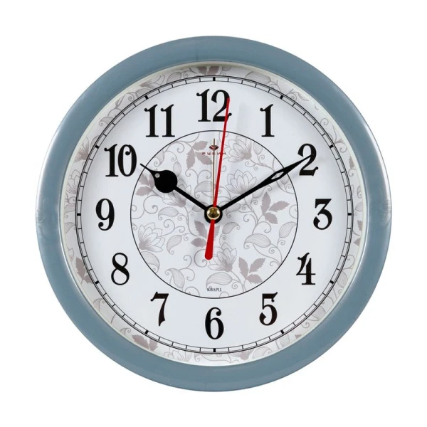 Будильник 15см кварц РУБИН Узор перламутр (20)