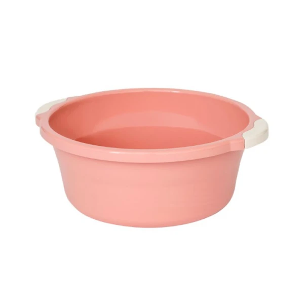 Таз 12л пластик Волна миндальный круглый (20)