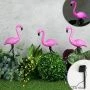 Гирлянда садовая на солнечной батарее Фламинго 3шт 53*18см  пластик PM-1055  (36)