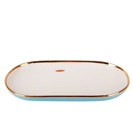 Блюдо 30*16,3*3см фарфор Royal line. Blue овальное (4/24)