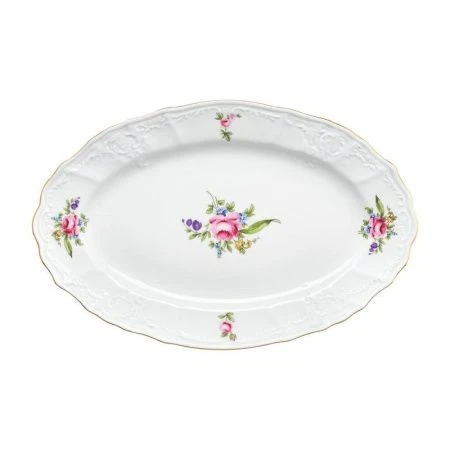 Блюдо 26см фарфор БЕРНАДОТТ ПОЛЕВОЙ ЦВЕТОК овальное (1)