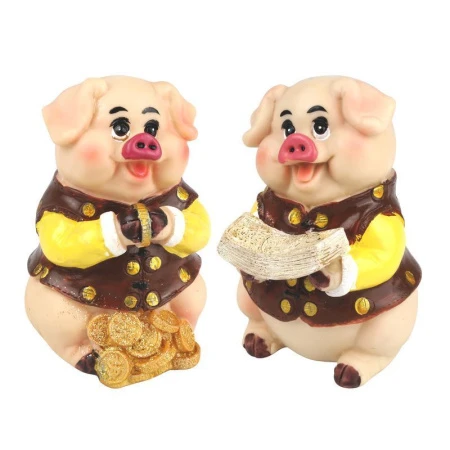 Копилка Свинка полистоун 12*8см 2 вида Z-097/JC-9863 (72)