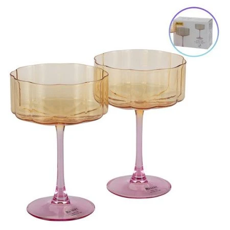 Бокалы-креманки для шампанского набор 2шт 440мл стекло ASTI 81-104 (12)