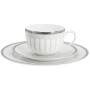 Чайный набор 40пр фарфор РИВЬЕРА на 12 персон 300мл белый с серебристым кантом AL-1006/40-E11 (2)