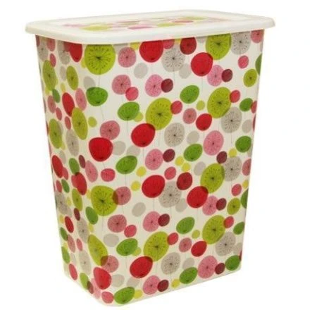 Корзина для белья 50л пластик ДЕКО одуваны 44*53*32см (5)